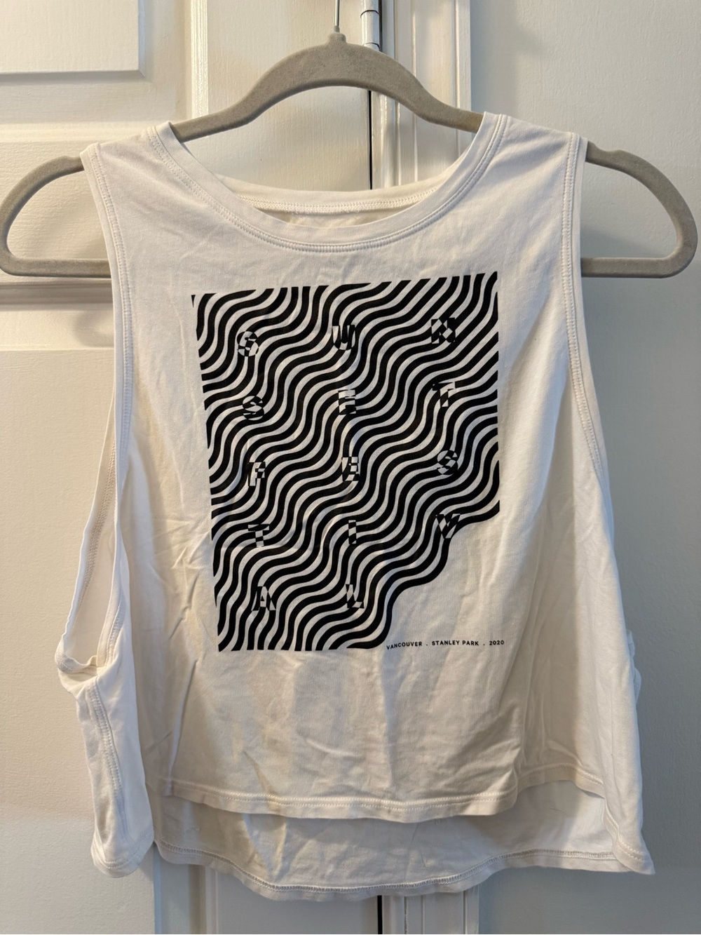 lululemon athletica Sea Wheeze cropped White Tank Top